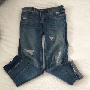 BlankNYC - High-waisted distressed boyfriend jeans